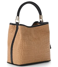 BRAHMIN San Lorenzo Collection Latte Mini Amelia Top Handle Crossbody Bag