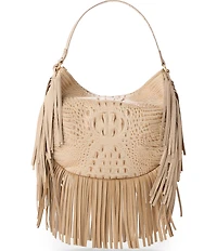 BRAHMIN Sandstorm Bonita Collection Small Kathleen Fringe Shoulder Bag
