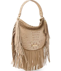 BRAHMIN Sandstorm Bonita Collection Small Kathleen Fringe Shoulder Bag
