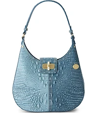 BRAHMIN Secour Collection Denim Fallon Hobo Shoulder Bag