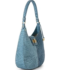 BRAHMIN Secour Collection Denim Fallon Hobo Shoulder Bag