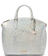 BRAHMIN Serenade Collection Silver Large Duxbury Satchel Bag