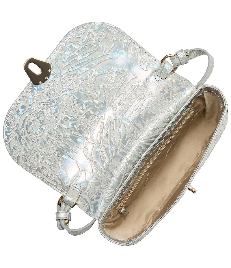 BRAHMIN Serenade Collection Silver Portia Crossbody Bag