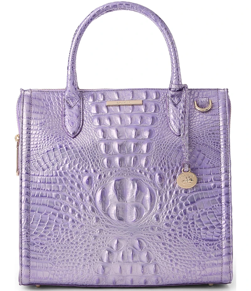 BRAHMIN Sheer Collection Caroline Sheer Lavender Satchel Top Handle Bag