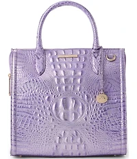 BRAHMIN Sheer Collection Caroline Sheer Lavender Satchel Top Handle Bag