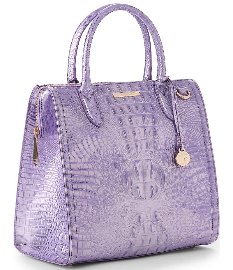 BRAHMIN Sheer Collection Caroline Sheer Lavender Satchel Top Handle Bag