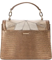BRAHMIN Silverhill Collection Small Hallie Patchwork Satchel Bag