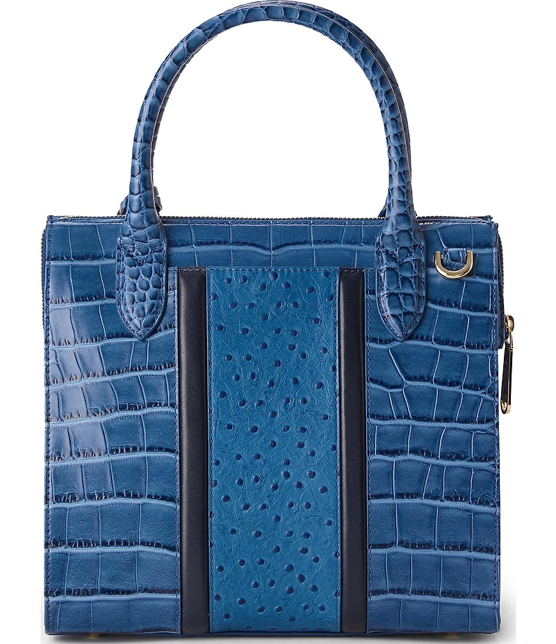 BRAHMIN Small Caroline Retro Blue Skye Satchel Bag