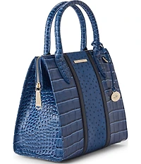 BRAHMIN Small Caroline Retro Blue Skye Satchel Bag