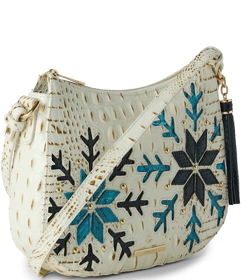 BRAHMIN Snowdrift Collection Shayna Snowball Crossbody Shoulder Bag