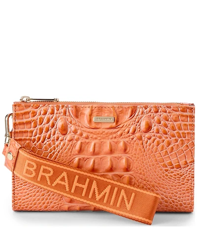 BRAHMIN Solar Orange Melbourne Collection Adia Wristlet
