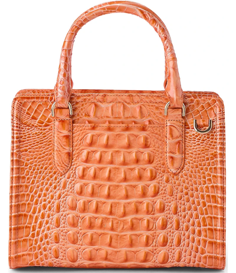 BRAHMIN Solar Orange Melbourne Collection Cami Satchel Bag
