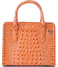 BRAHMIN Solar Orange Melbourne Collection Cami Satchel Bag