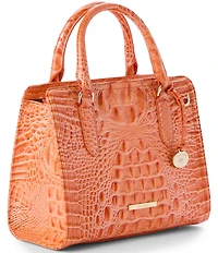 BRAHMIN Solar Orange Melbourne Collection Cami Satchel Bag