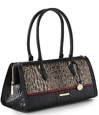 BRAHMIN Sophia Calgary Collection Ocelot Animal Print Satchel Bag
