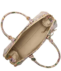 BRAHMIN Sophia Pinstripe Petals East West Satchel Bag