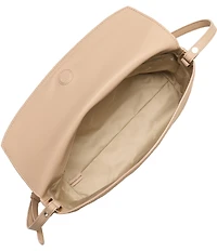 BRAHMIN Tan Dawnlight Collection Snake Embossed Kalina Shoulder Bag