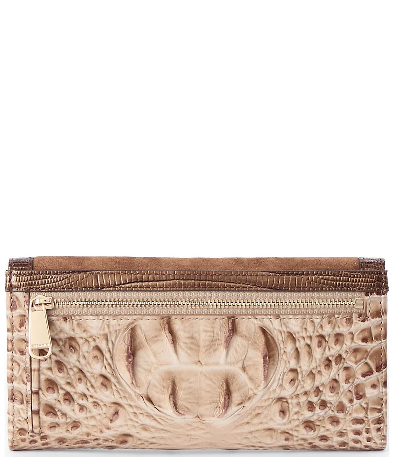 BRAHMIN Taupe Ensemble Cordelia Suede & Leather Wallet