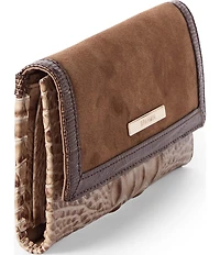 BRAHMIN Taupe Ensemble Cordelia Suede & Leather Wallet