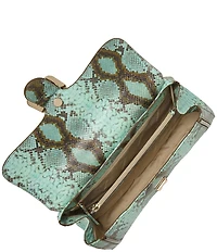 BRAHMIN Tecoma Collection Turquoise Stone Dayan Satchel Bag