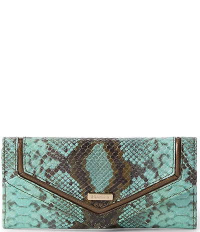 BRAHMIN Tecoma Collection Turquoise Stone Veronica Wallet