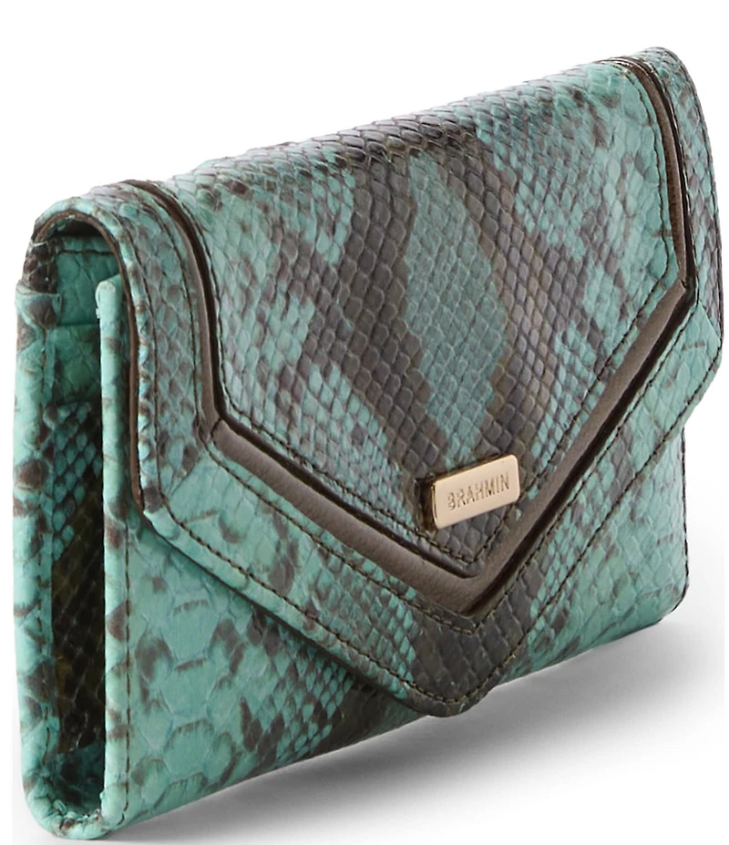 BRAHMIN Tecoma Collection Turquoise Stone Veronica Wallet