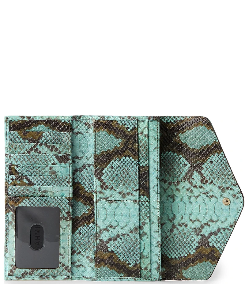 BRAHMIN Tecoma Collection Turquoise Stone Veronica Wallet