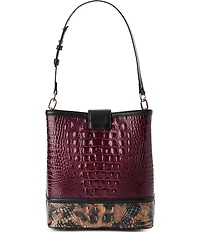 BRAHMIN Towers Collection Cherry Lacquer Celina Bucket Bag