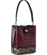 BRAHMIN Towers Collection Cherry Lacquer Celina Bucket Bag