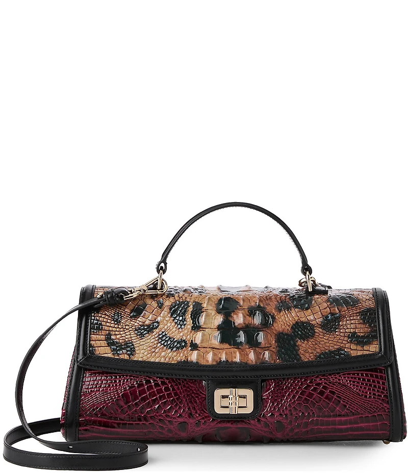 BRAHMIN Towers Collection Cherry Lacquer Dayan Satchel Bag