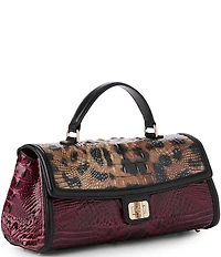 BRAHMIN Towers Collection Cherry Lacquer Dayan Satchel Bag