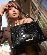 BRAHMIN Vanderbilt Collection Black Lorelei Shoulder Bag