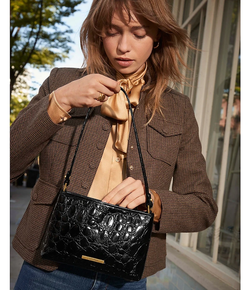 BRAHMIN Vanderbilt Collection Black Lorelei Shoulder Bag