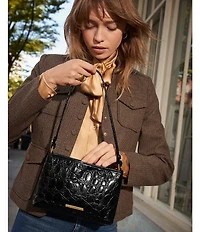 BRAHMIN Vanderbilt Collection Black Lorelei Shoulder Bag