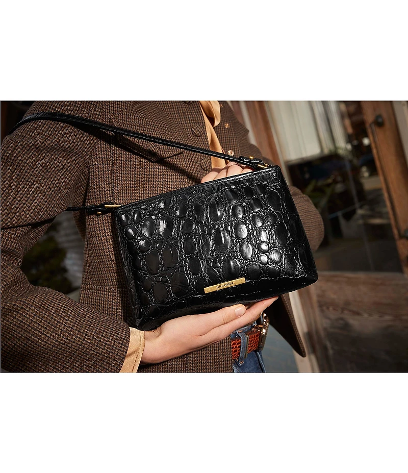 BRAHMIN Vanderbilt Collection Black Lorelei Shoulder Bag