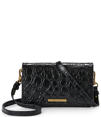 BRAHMIN Vanderbilt Collection Black Minuette Crossbody Bag