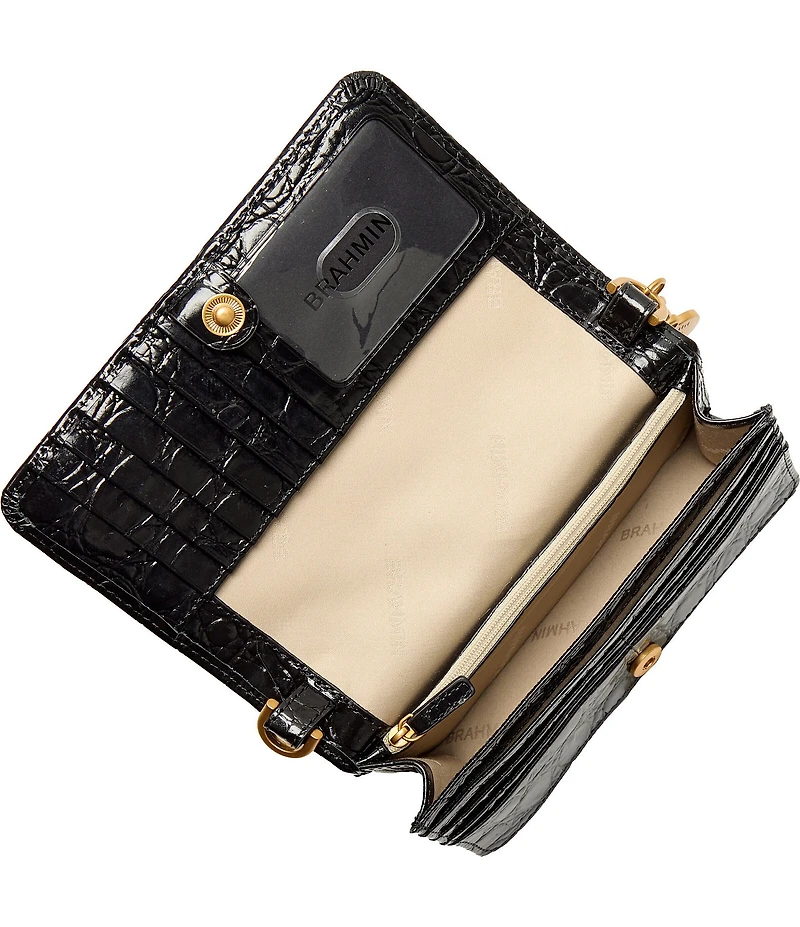 BRAHMIN Vanderbilt Collection Black Minuette Crossbody Bag