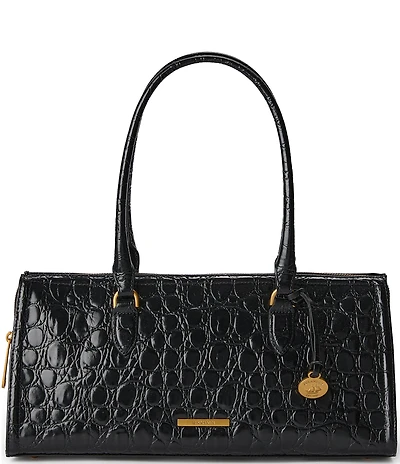 BRAHMIN Vanderbilt Collection Black Sophia Satchel Bag