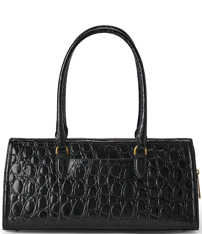 BRAHMIN Vanderbilt Collection Black Sophia Satchel Bag