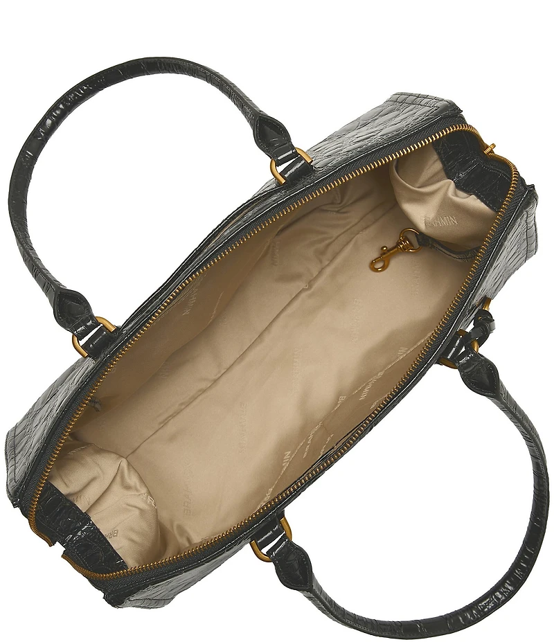 BRAHMIN Vanderbilt Collection Black Sophia Satchel Bag