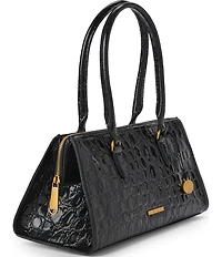 BRAHMIN Vanderbilt Collection Black Sophia Satchel Bag