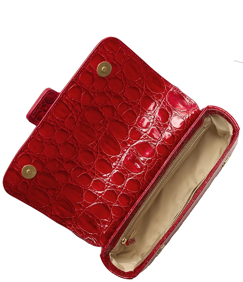 BRAHMIN Sriracha Vanderbilt Collection Rosa Belt Buckle Crossbody Bag