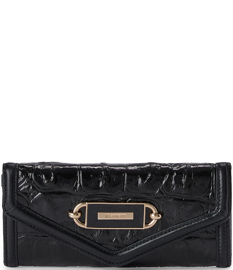 BRAHMIN Veronica Black Castle View Envelope Wallet