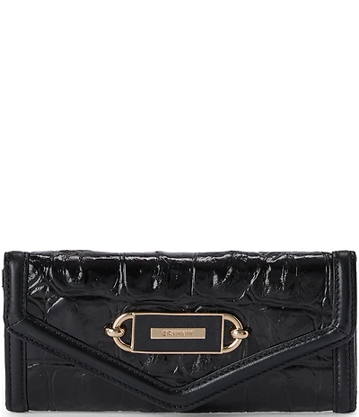 BRAHMIN Veronica Black Castle View Envelope Wallet
