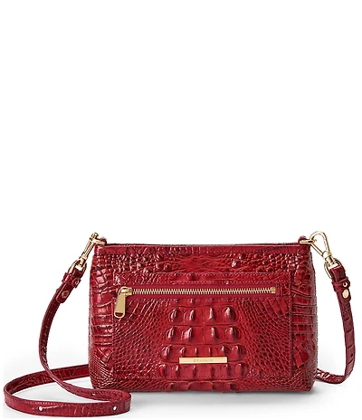 BRAHMIN Vida Melbourne Collection Volcanic Red Crossbody Bag