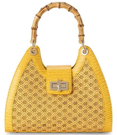 BRAHMIN Vivid Yellow Sunshadow Collection Adrian Satchel Bag