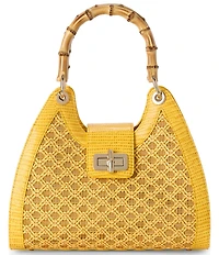 BRAHMIN Vivid Yellow Sunshadow Collection Adrian Satchel Bag
