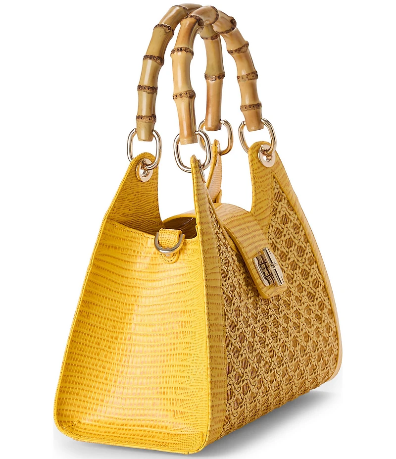 BRAHMIN Vivid Yellow Sunshadow Collection Adrian Satchel Bag