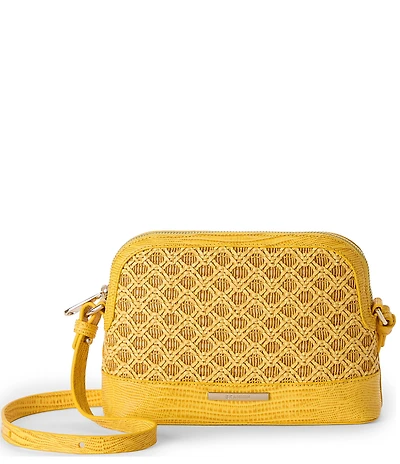 BRAHMIN Vivid Yellow Sunshadow Collection Amal Crossbody Bag