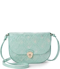 BRAHMIN Waterfall Tides Collection Portia Flap Crossbody Bag